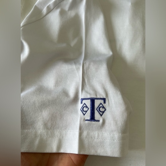 Travis Mathew Shirt Mens XL White River Rafter Pima Cotton Polo Golf Rugby - Picture 7 of 10